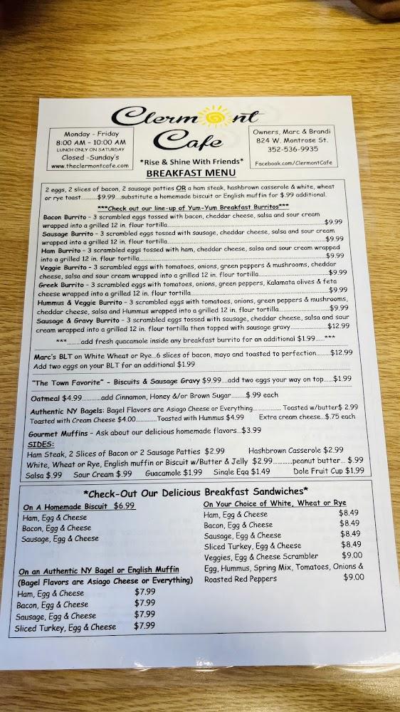 Clermont Cafe Menu image 4